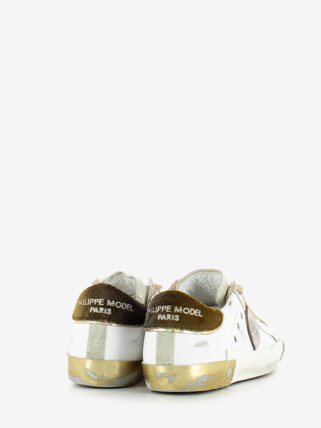 Prsx low veau velor blanc / noir