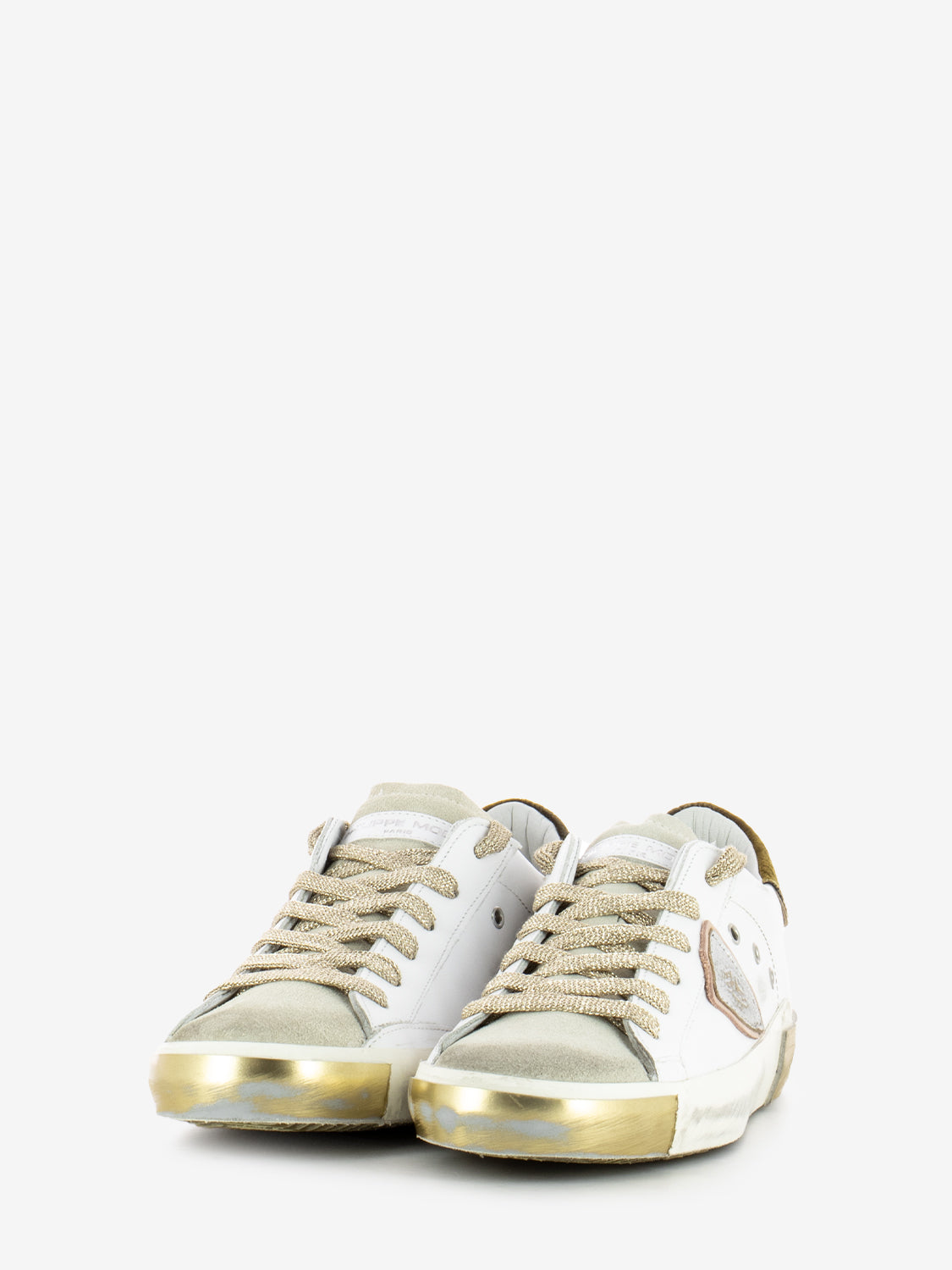Prsx low veau velor blanc / noir