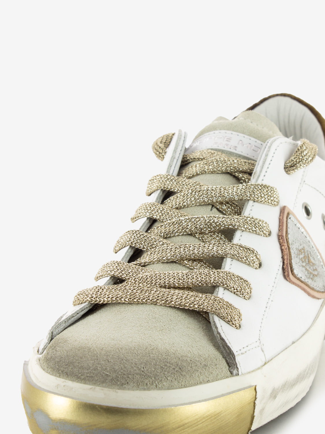 Prsx low veau velor blanc / noir