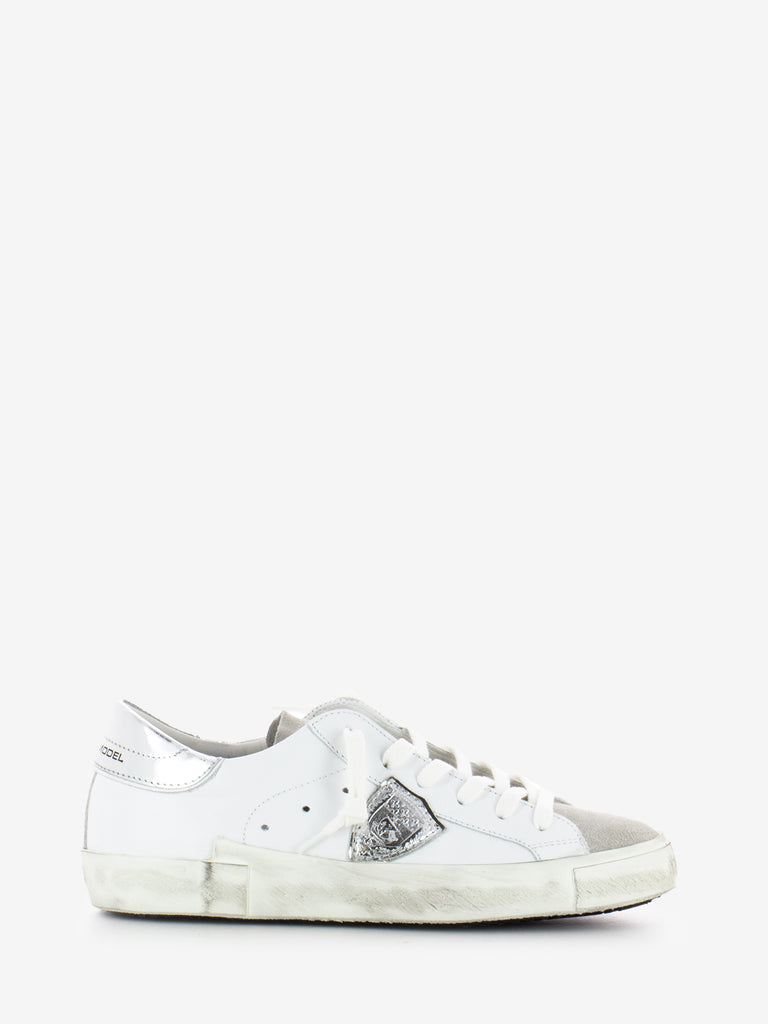 PHILIPPE MODEL - Prsx Low Woman basic blanc / argent