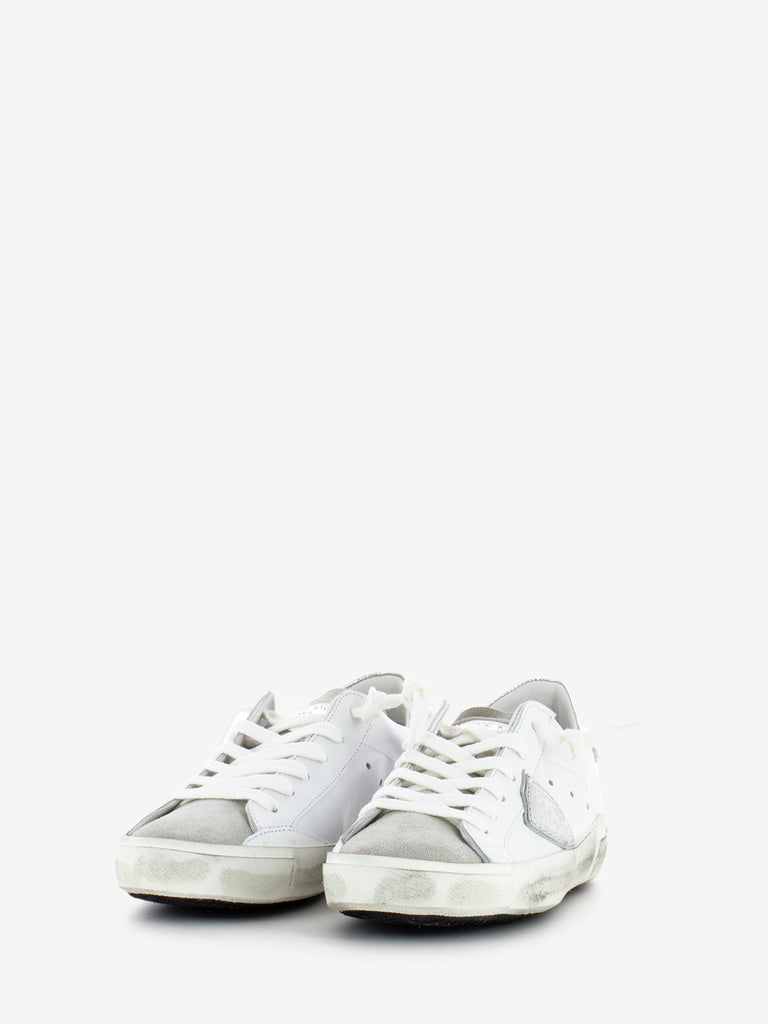 PHILIPPE MODEL - Prsx Low Woman basic blanc / argent