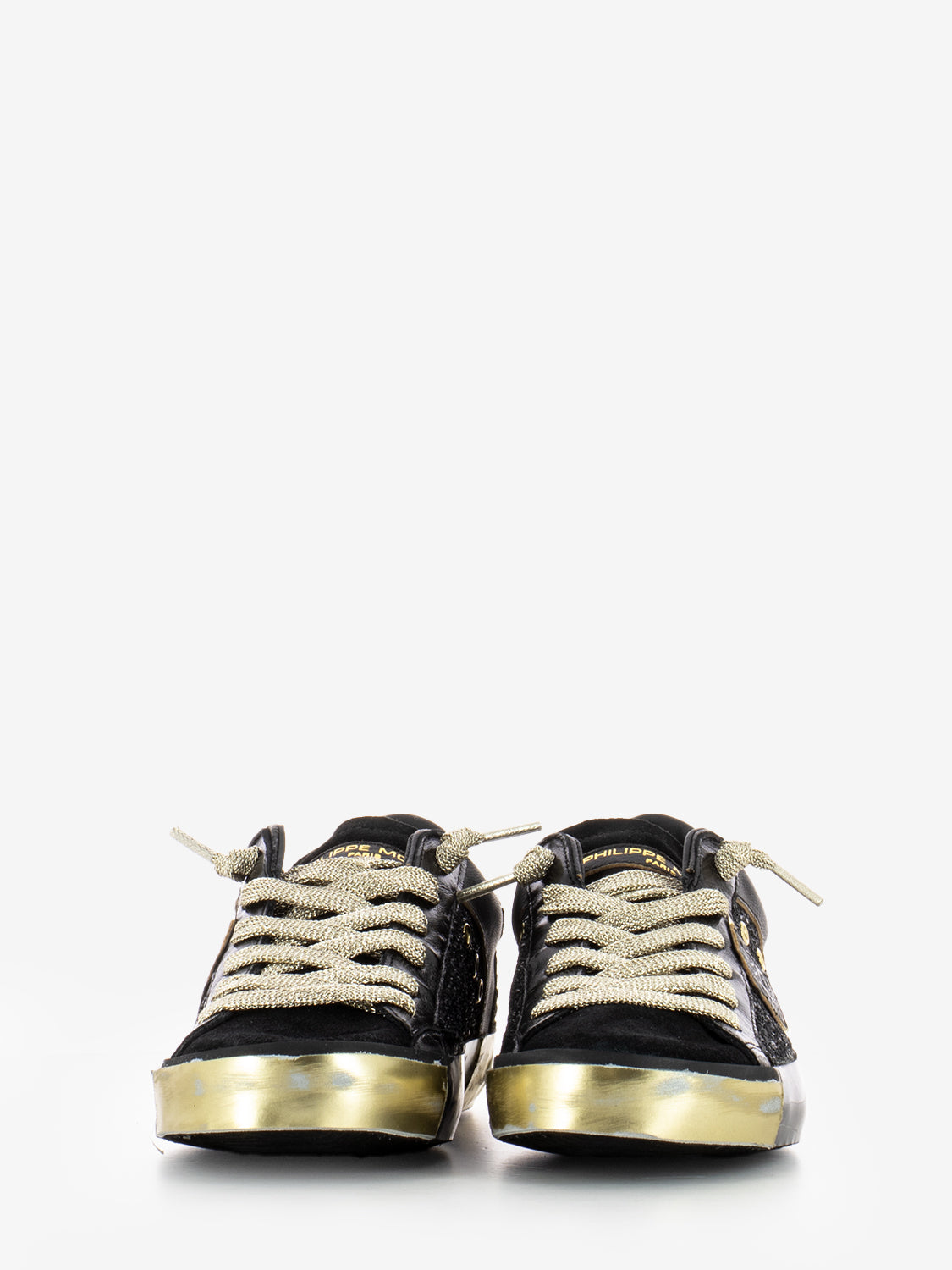 PRSX Low Woman glitter metal pony noir