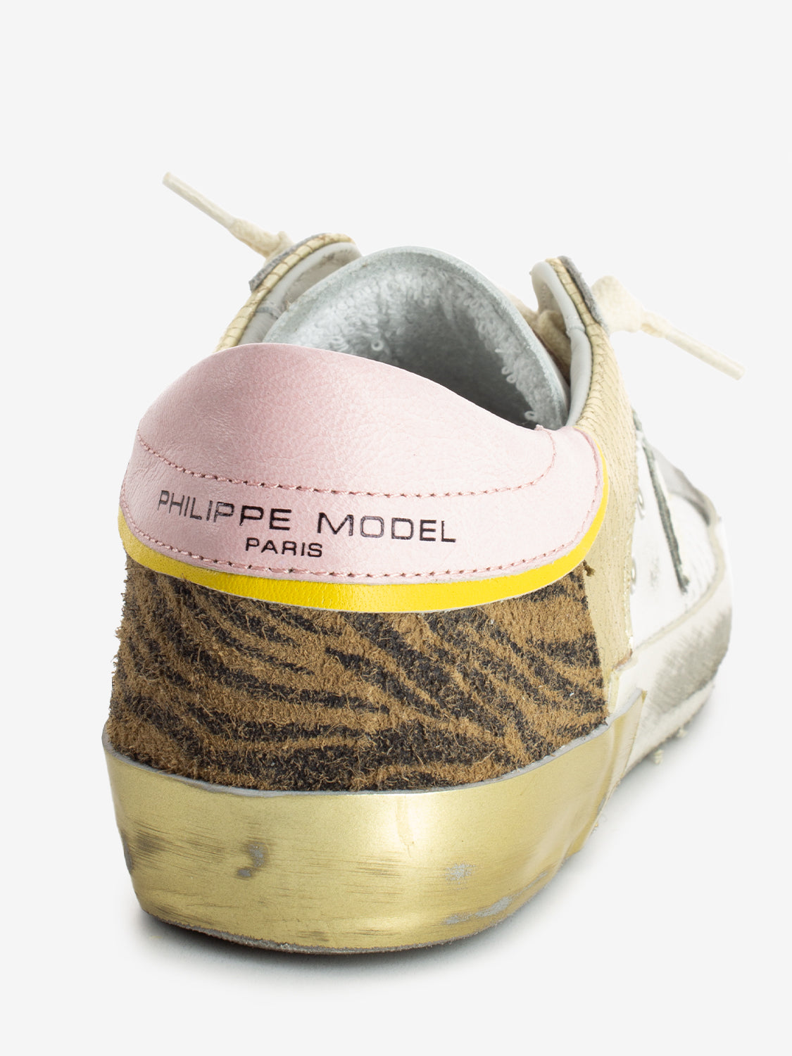 Prsx Low Woman mixage animalier pop / blanc or