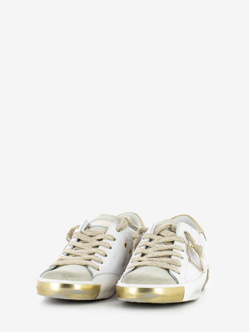 Prsx Low Woman veau daim / blanc sablè