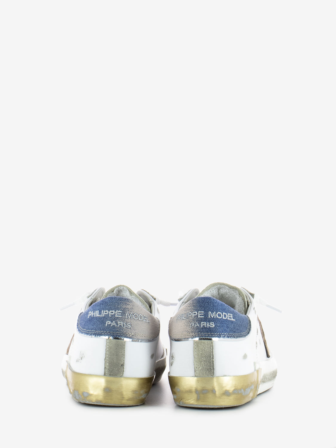 Prsx Low Woman veau denim / blanc azul