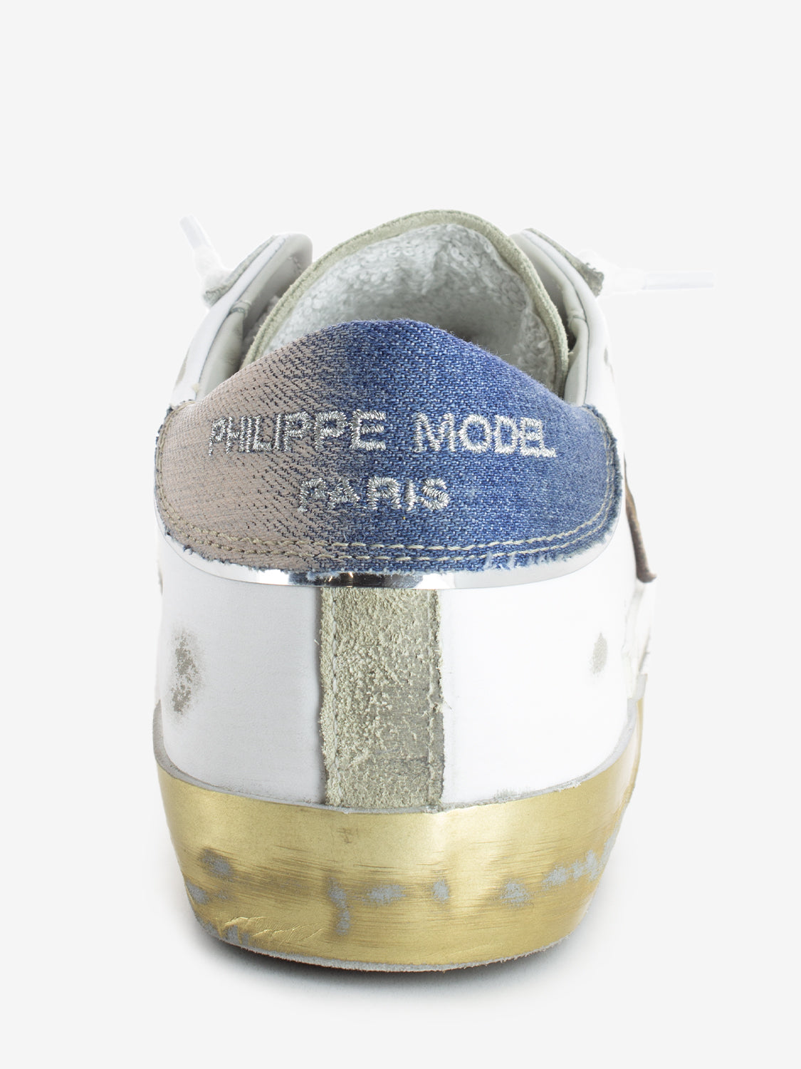 Prsx Low Woman veau denim / blanc azul