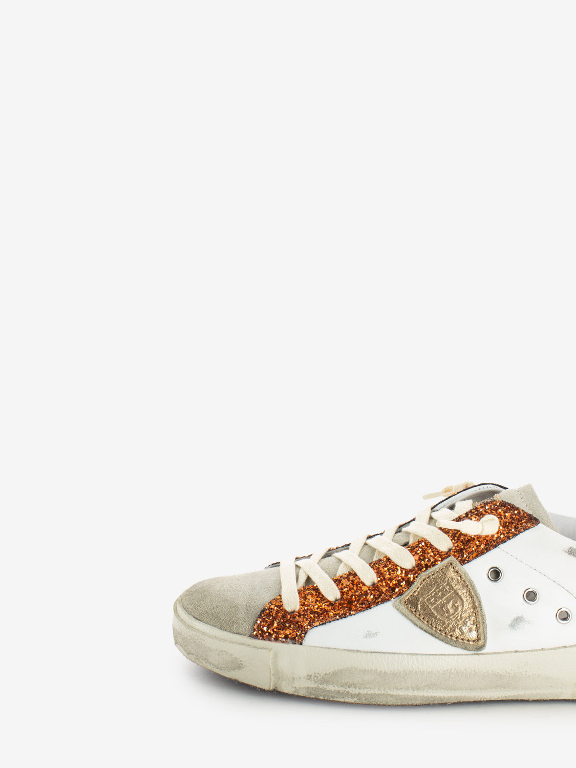 PRSX Low Woman Veau glitter blanc / corten