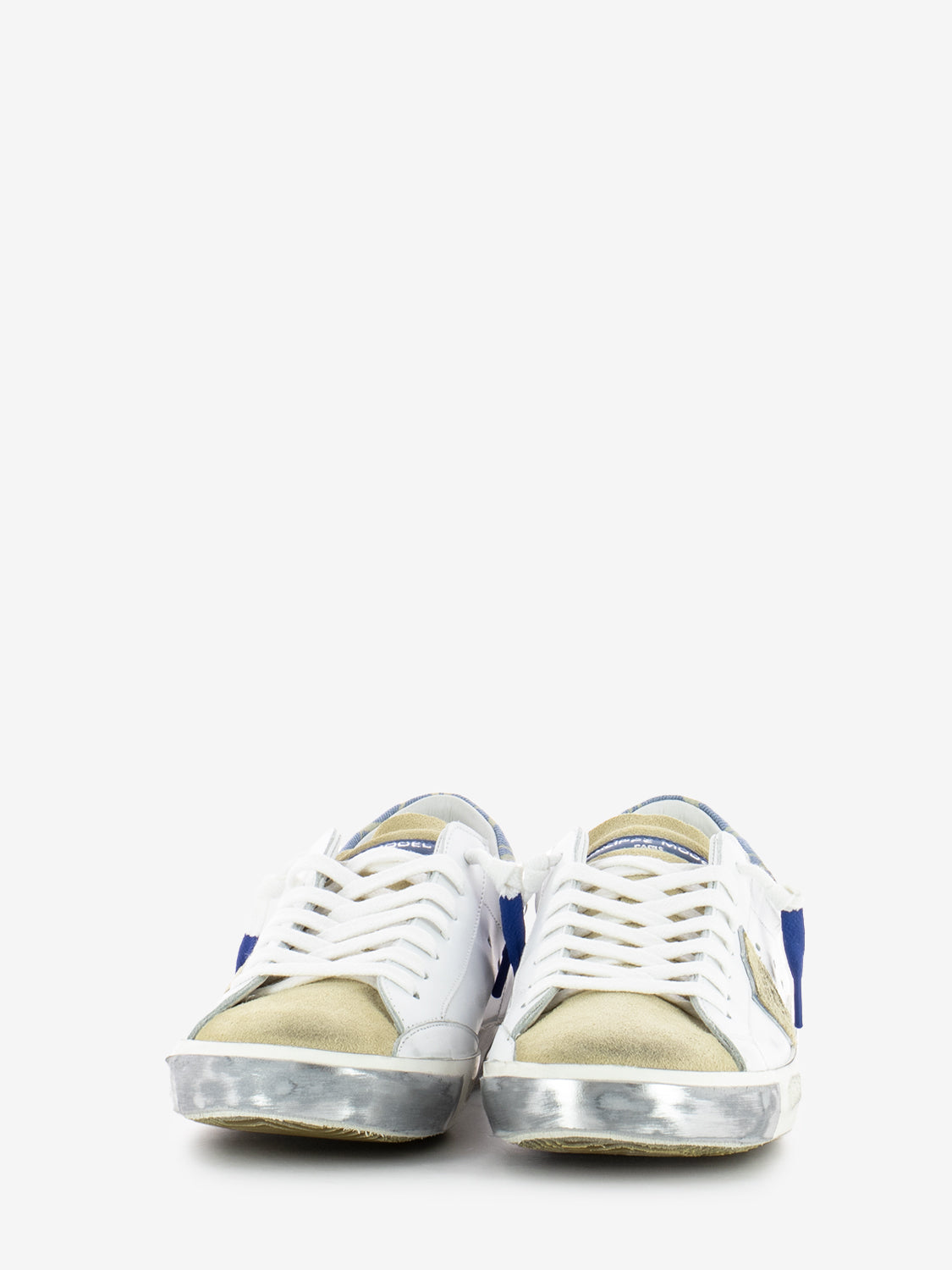 Sneakers PRSX low M veau denim bouclier bianco
