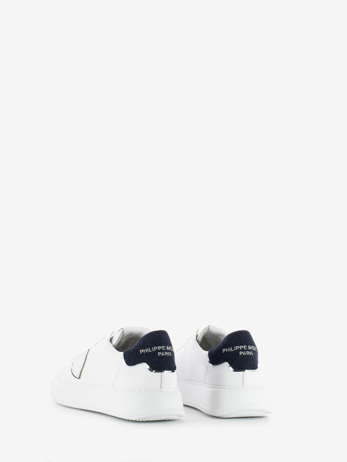 Temple low man veau laine blanc / bleu