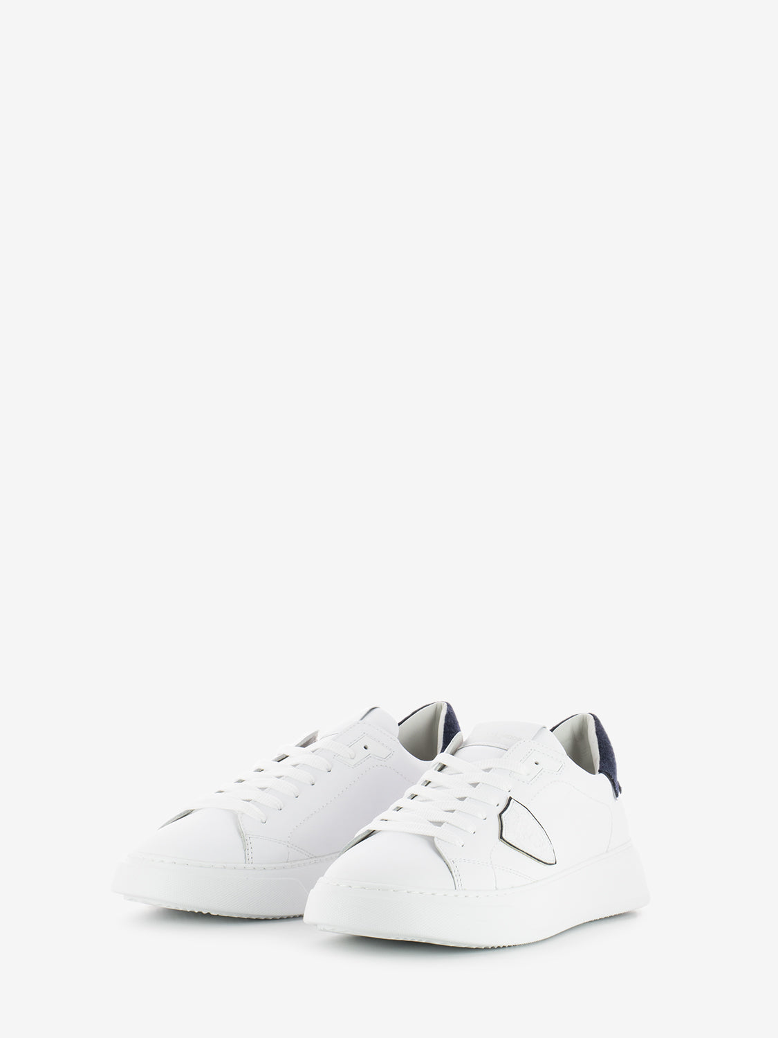 Temple low man veau laine blanc / bleu