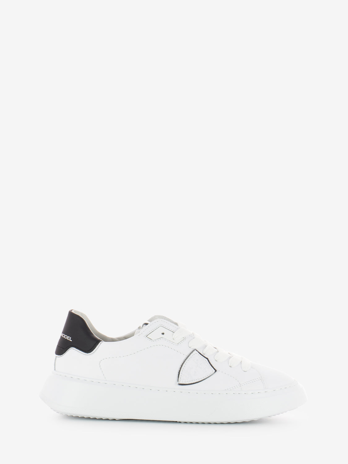 Temple low veau blanc / noir