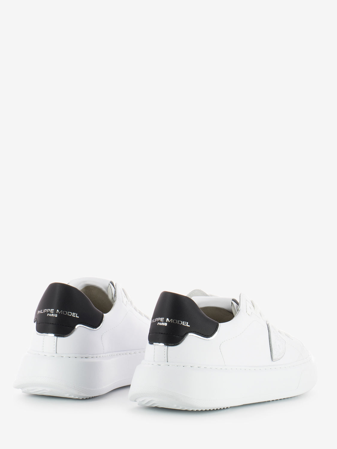 Temple low veau blanc / noir