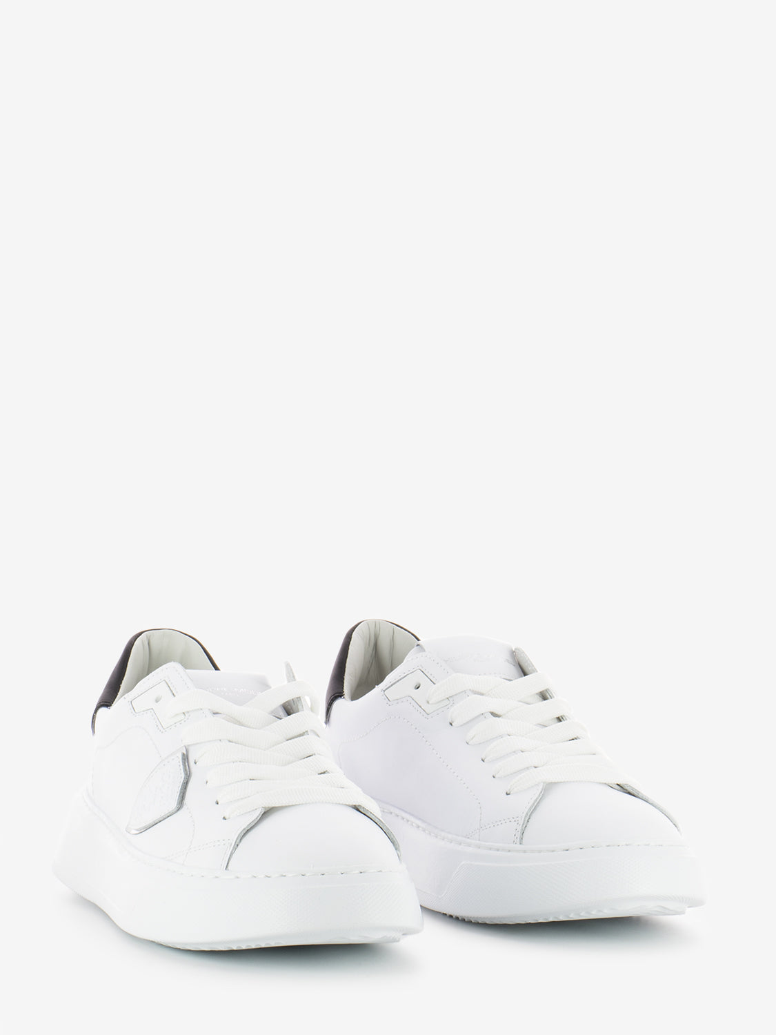 Temple low veau blanc / noir