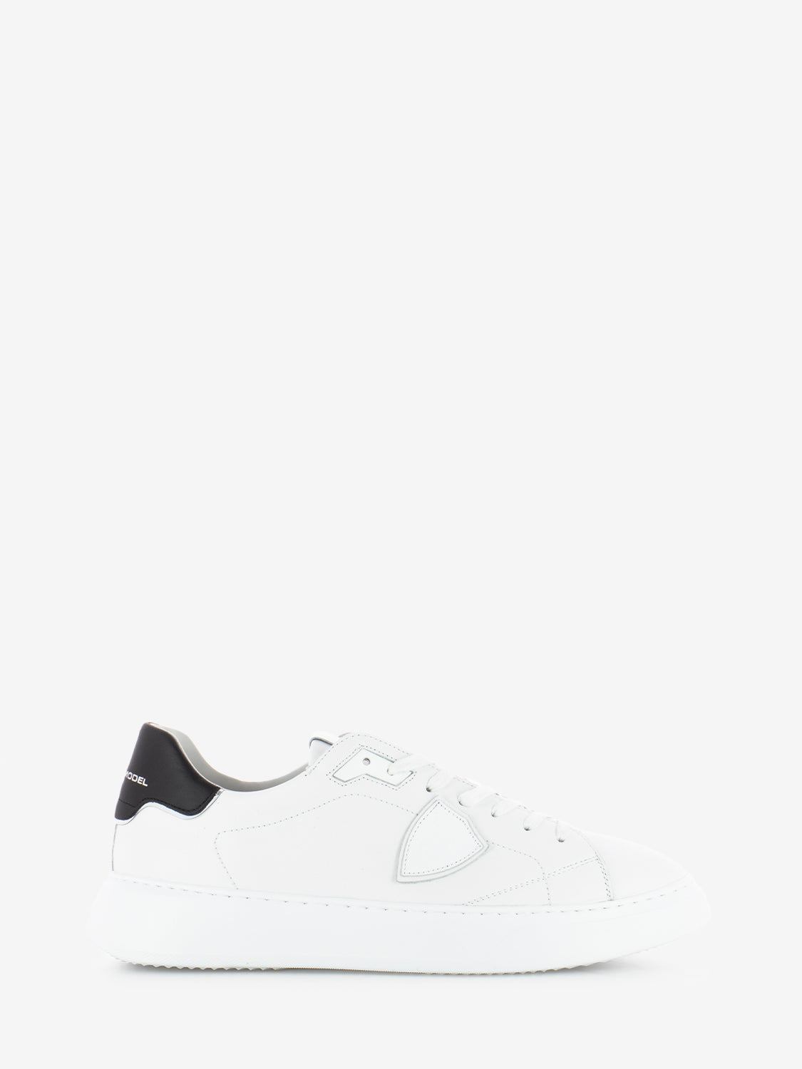 Temple low veau daim blanc / noir