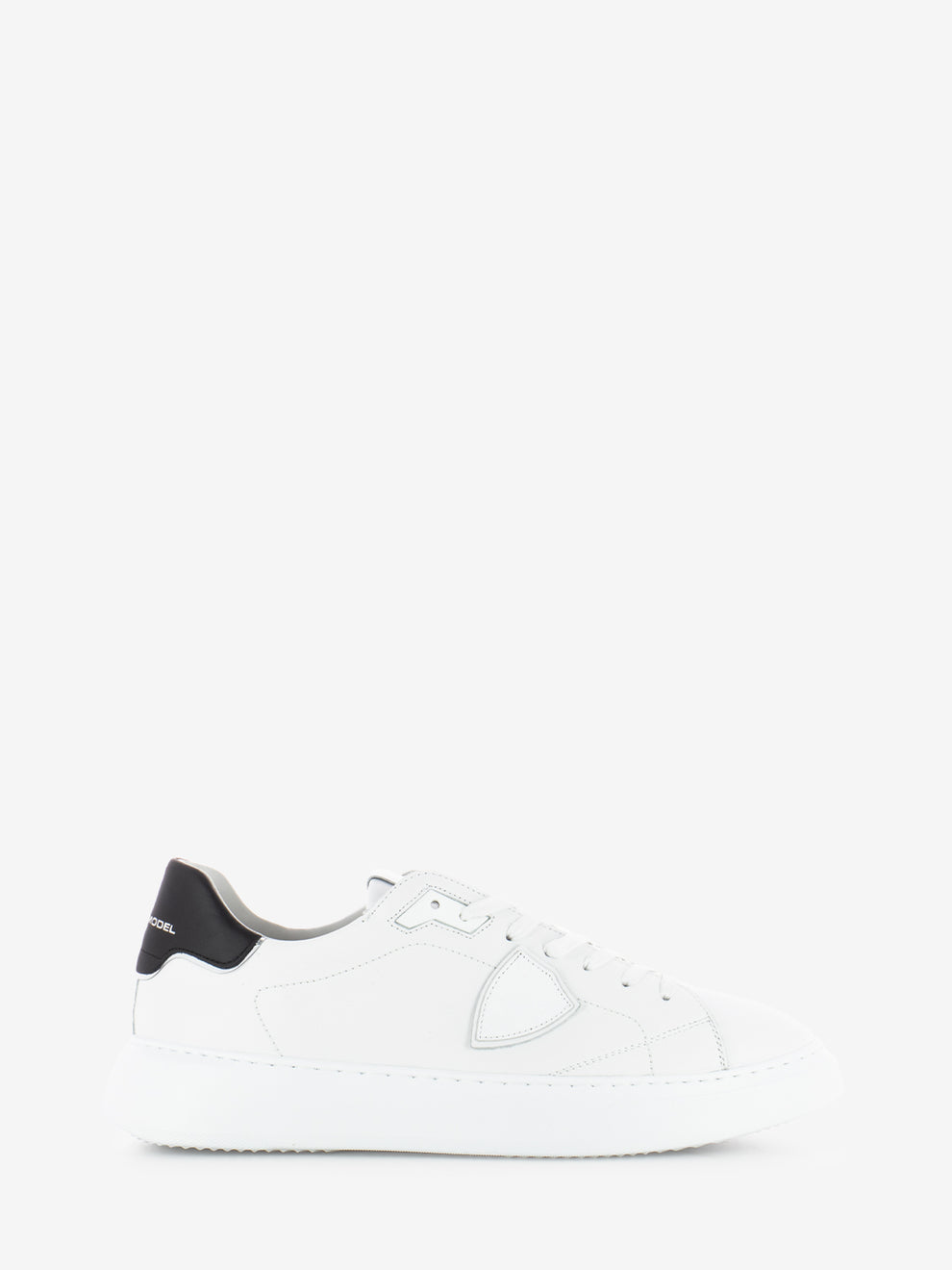 Temple low veau daim blanc / noir