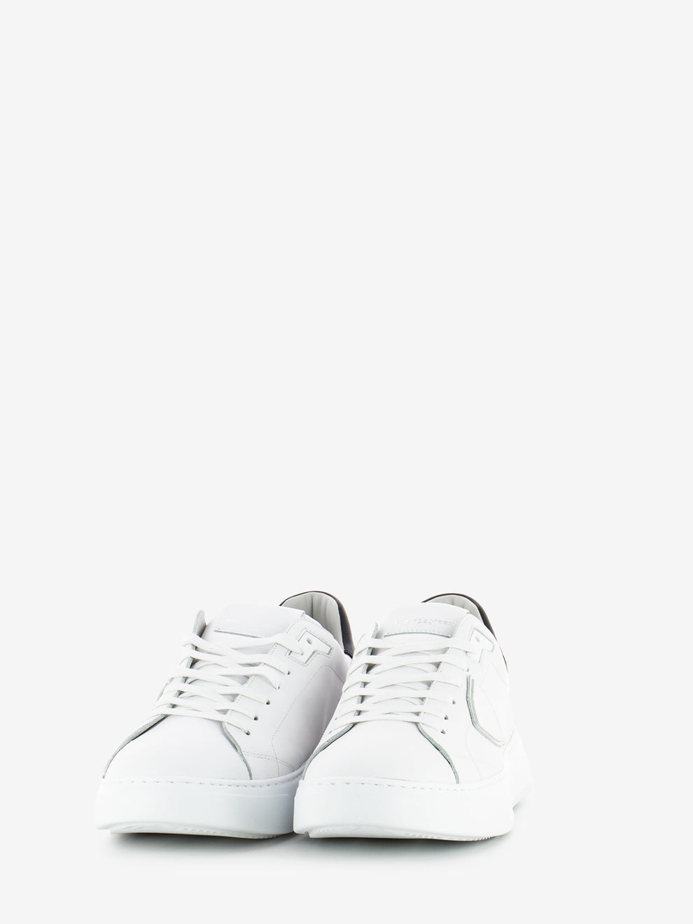Temple low veau daim blanc / noir