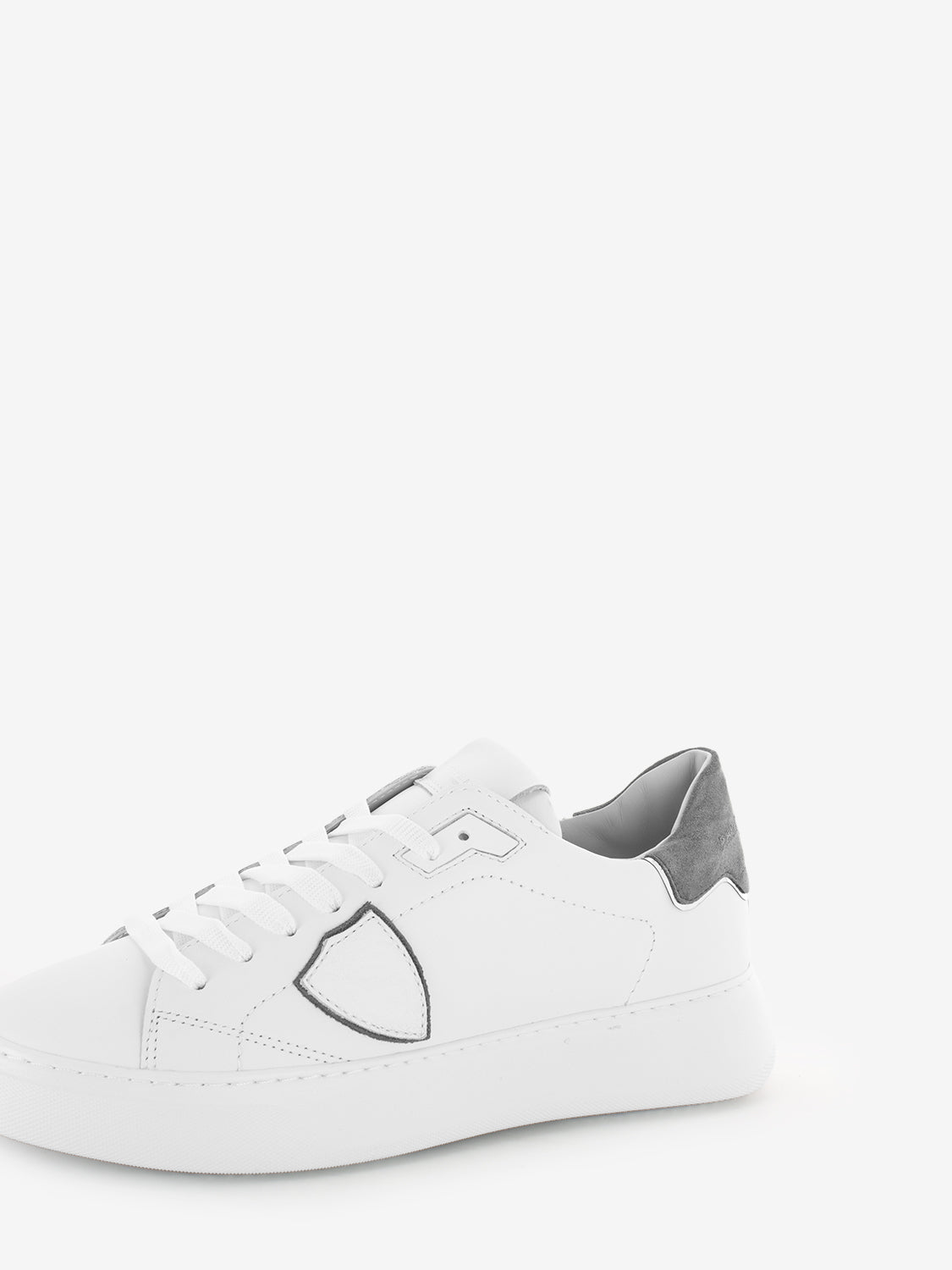 Temple low veau daim blanc / vert