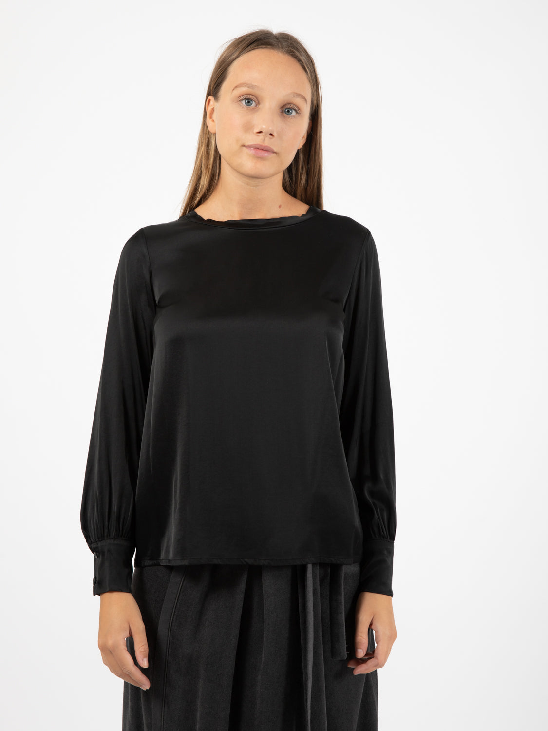 Camicia in viscosa nera