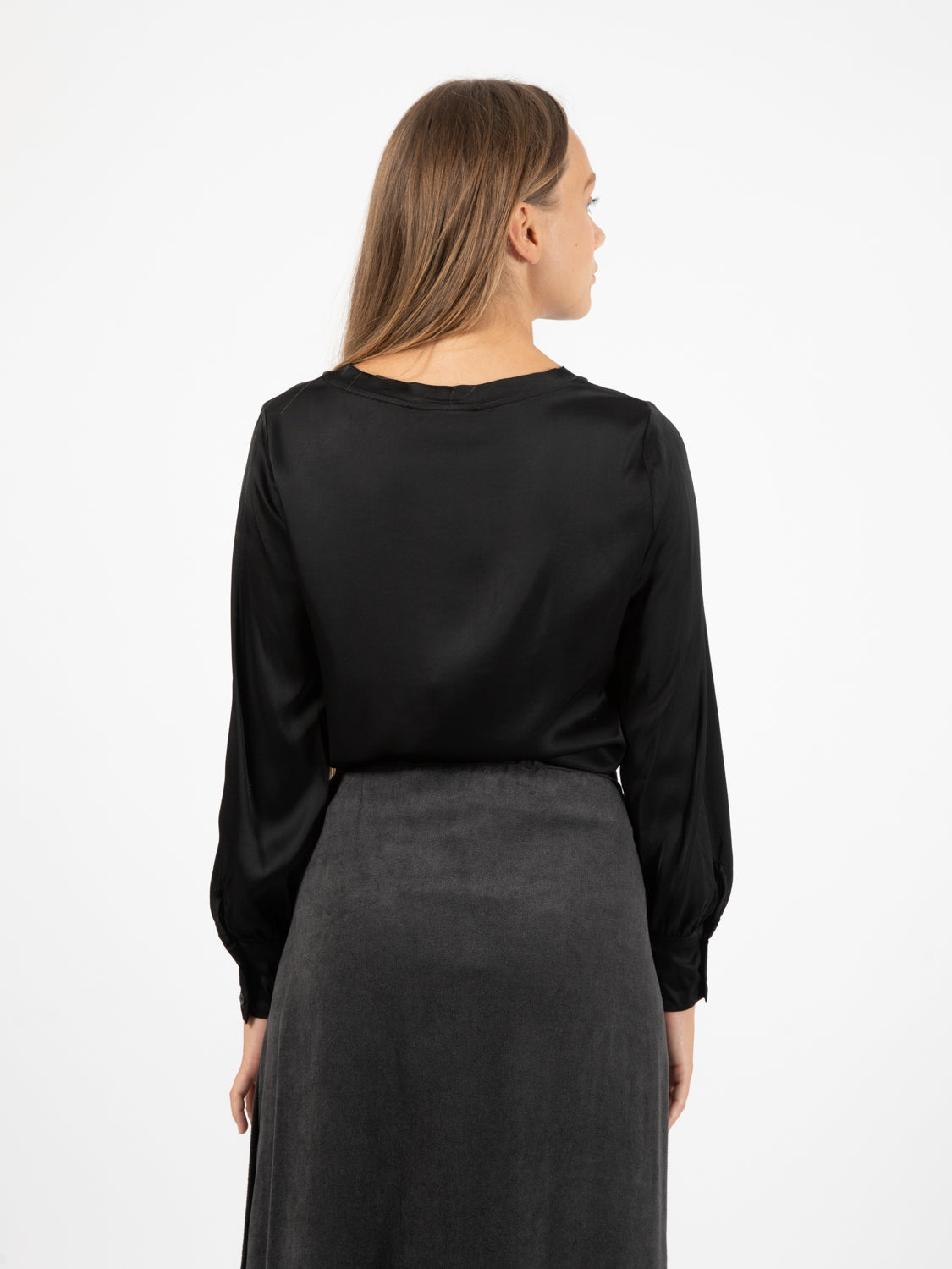 Camicia in viscosa nera