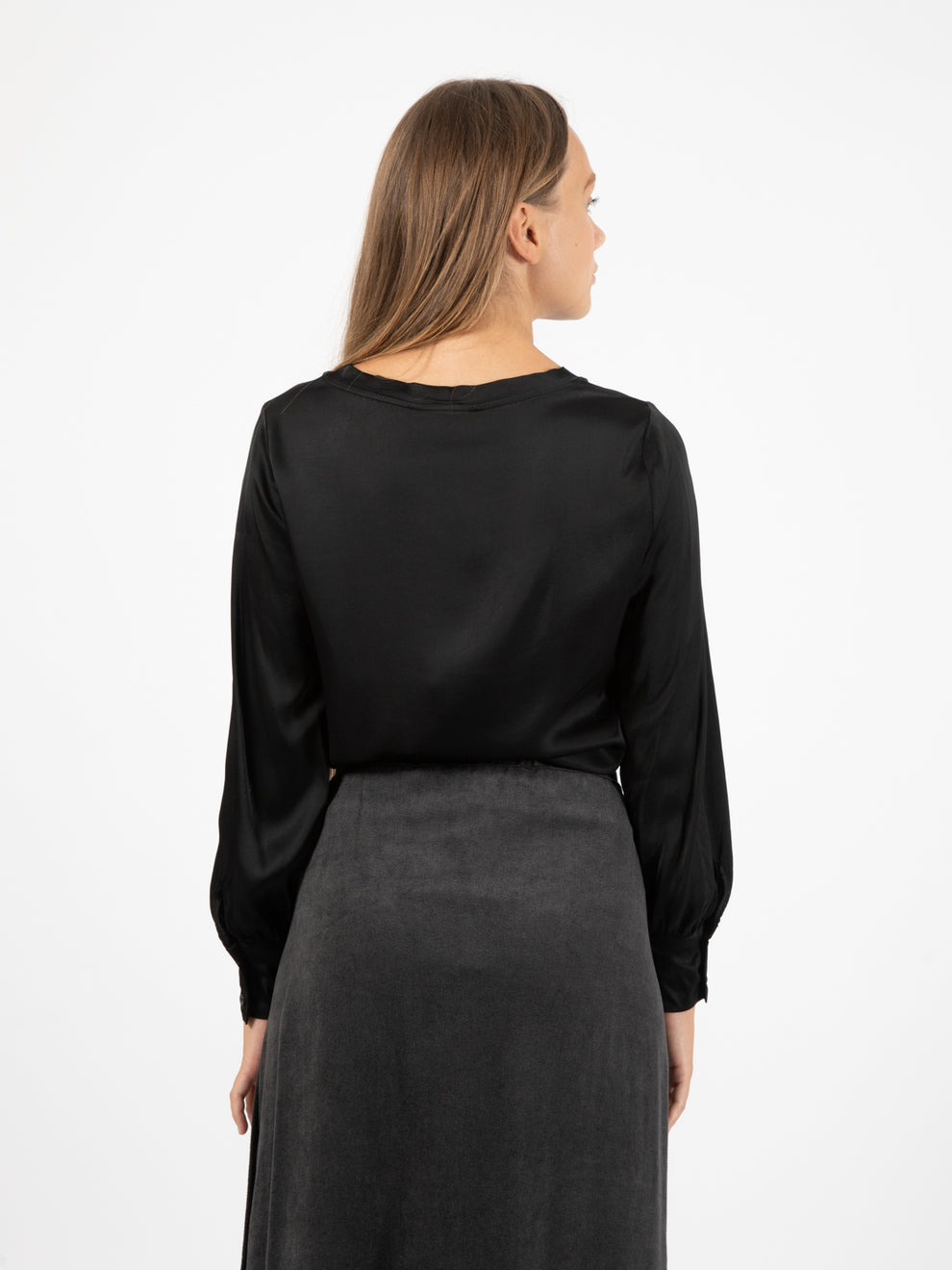 Camicia in viscosa nera