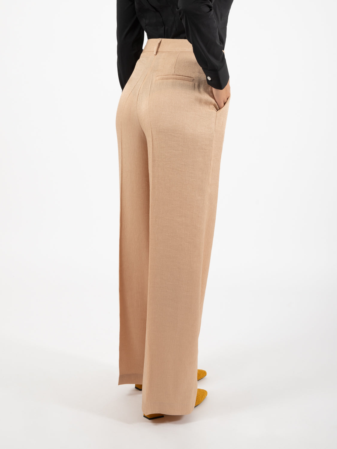 Beige/Gold Palazzo Pants