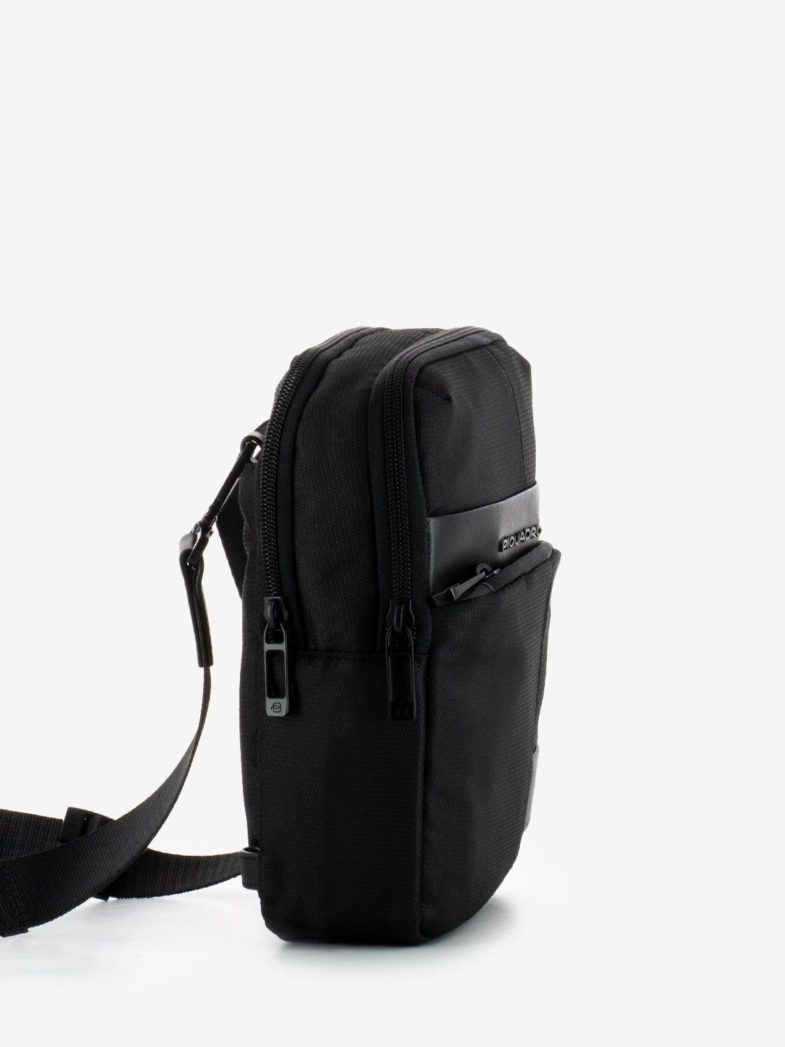 Borsello in tessuto due comparti porta ipad mini nero