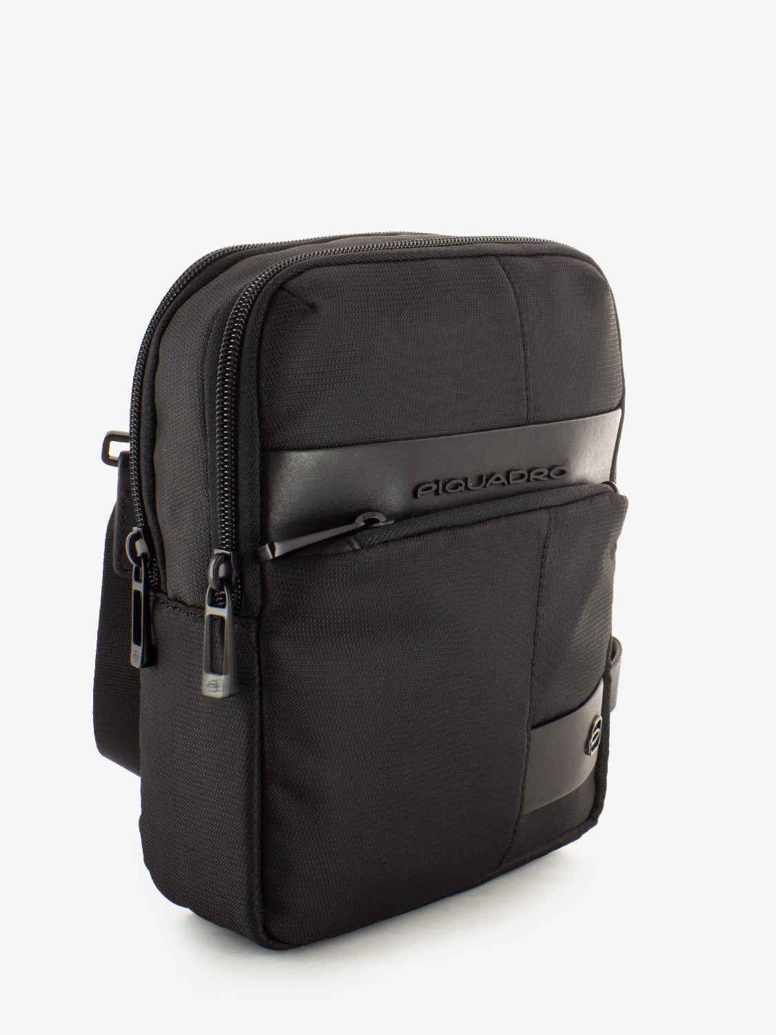 Black fabric bag with two compartments for iPad mini