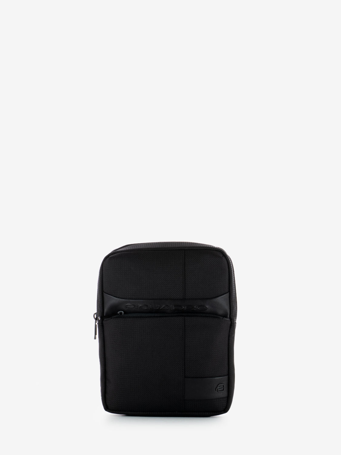 Black fabric and leather iPad bag