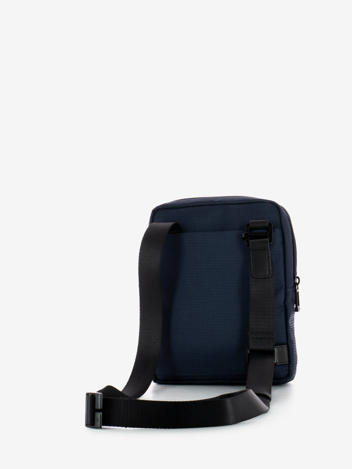 Blue fabric and leather Ipad mini bag