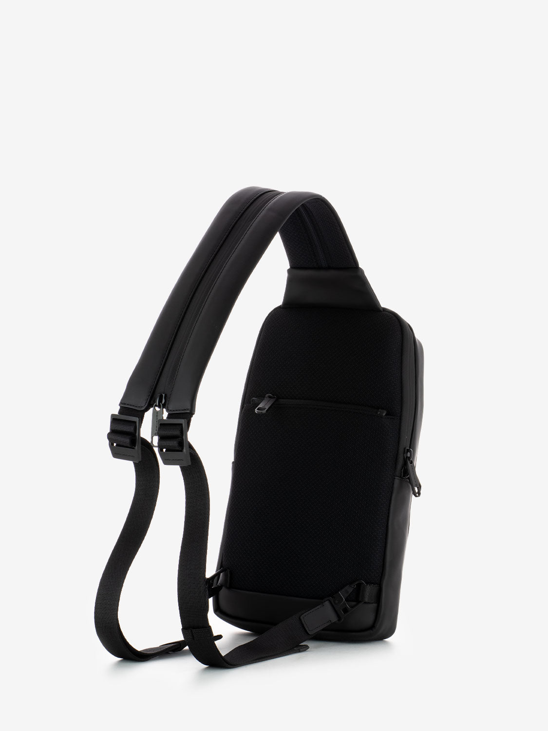 Monospalla impermeabile porta iPad®mini indossabile a zaino nero