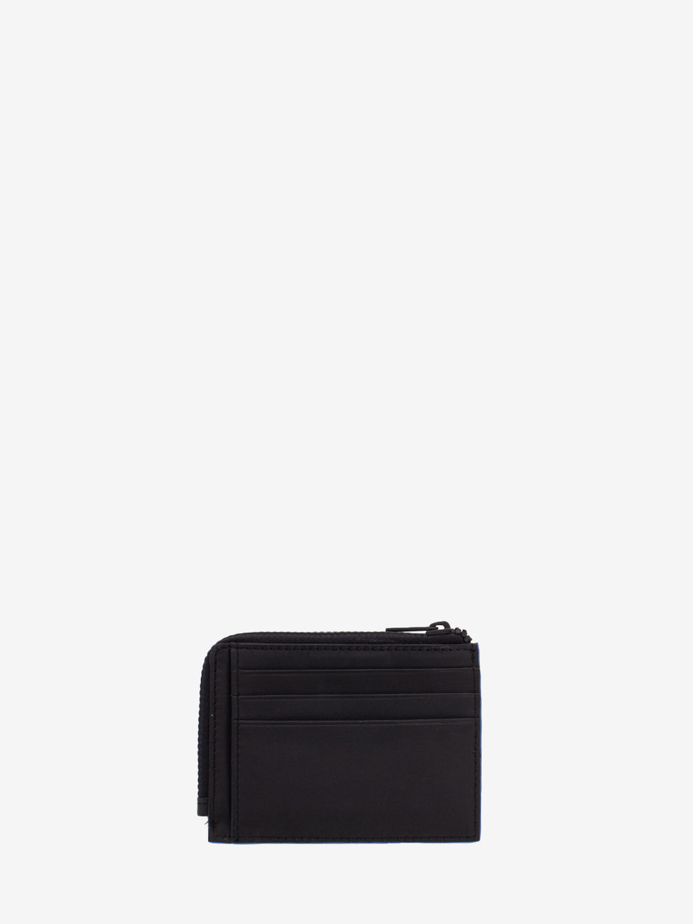 Black Leather Zip Around Card Holder