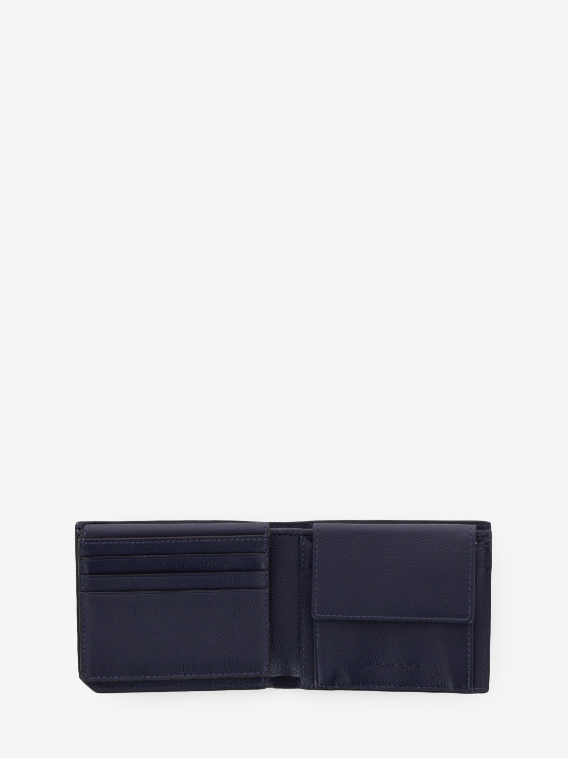 Blue Leather RFID Wallet