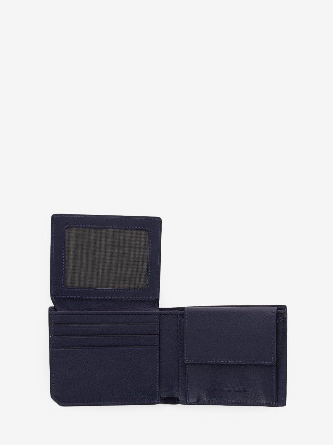 Blue Leather RFID Wallet