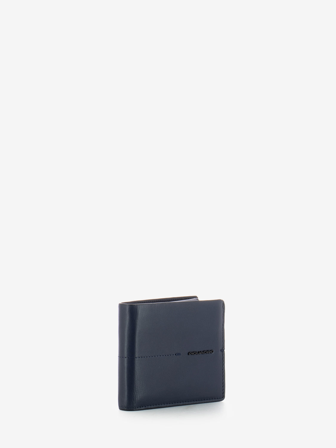 Portafoglio con porta monete in pelle blu