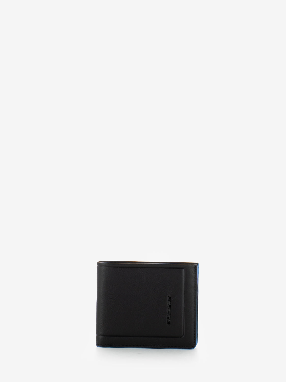 Portafoglio uomo compatto con porta carte in pelle nero