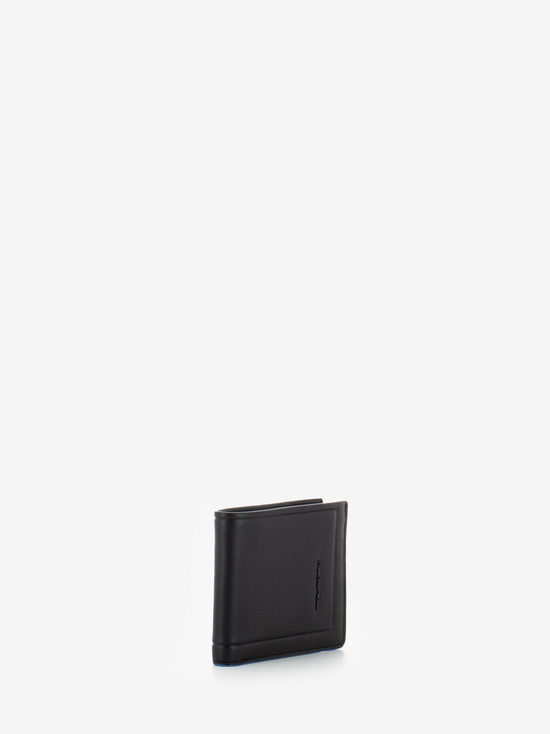 Portafoglio uomo compatto con porta carte in pelle nero