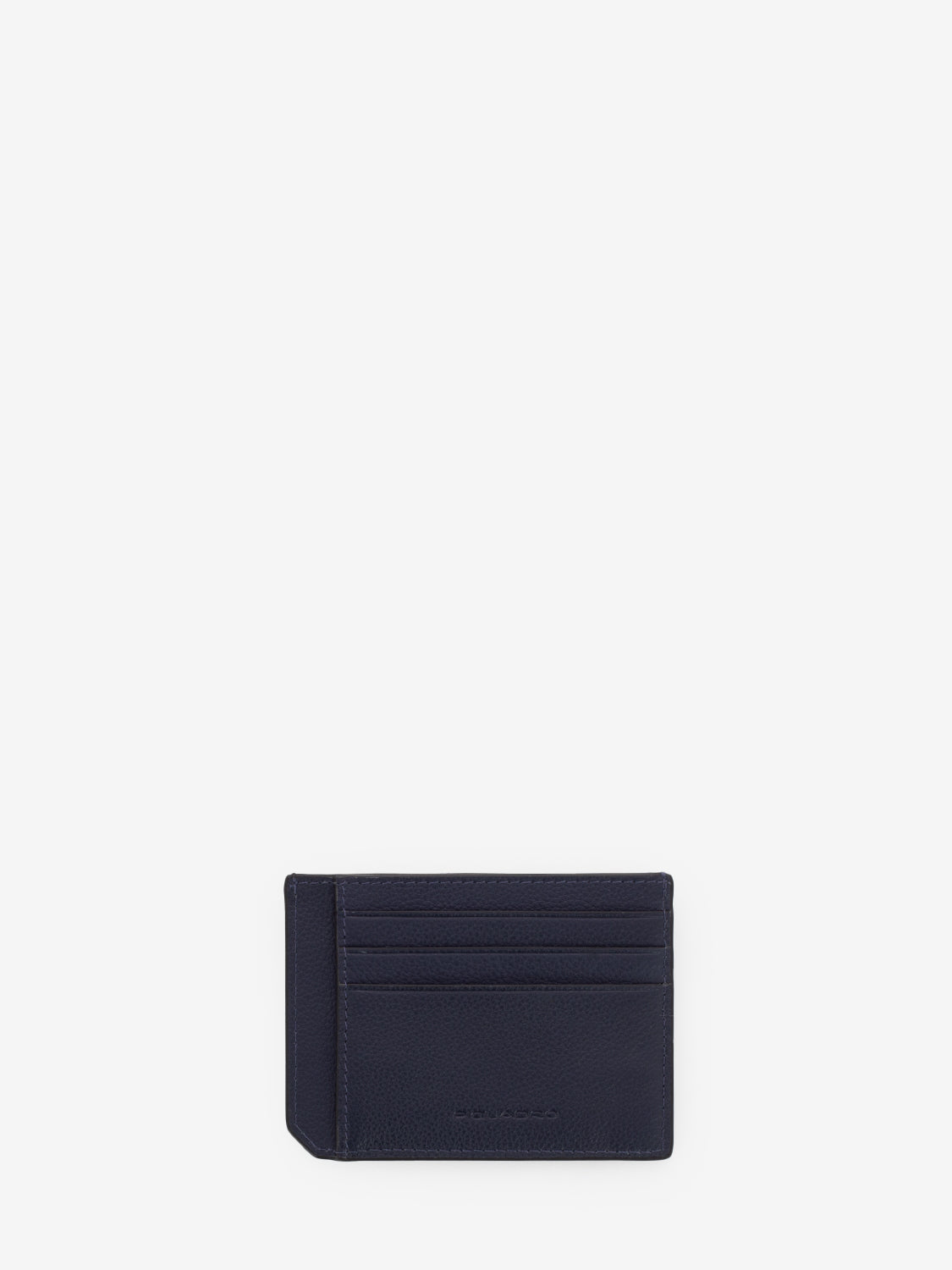 Blue hammered leather card holder