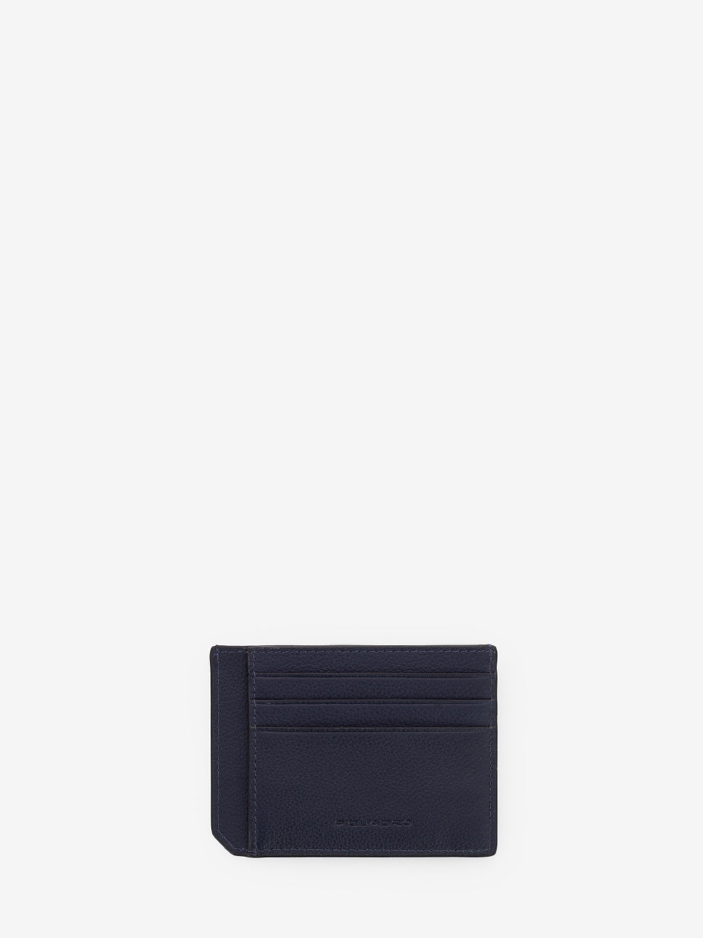 Blue hammered leather card holder