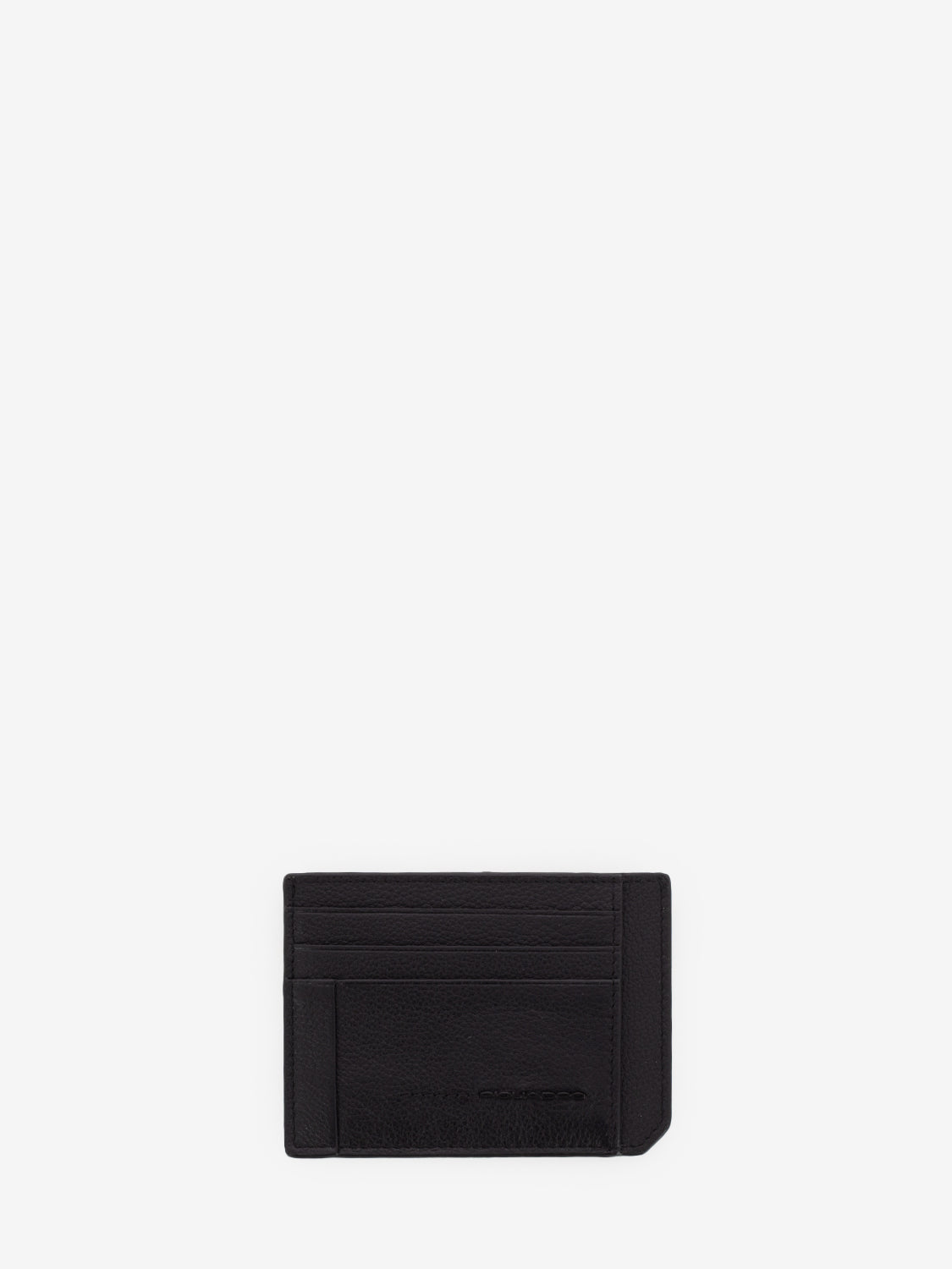 Black Hammered Leather Card Holder