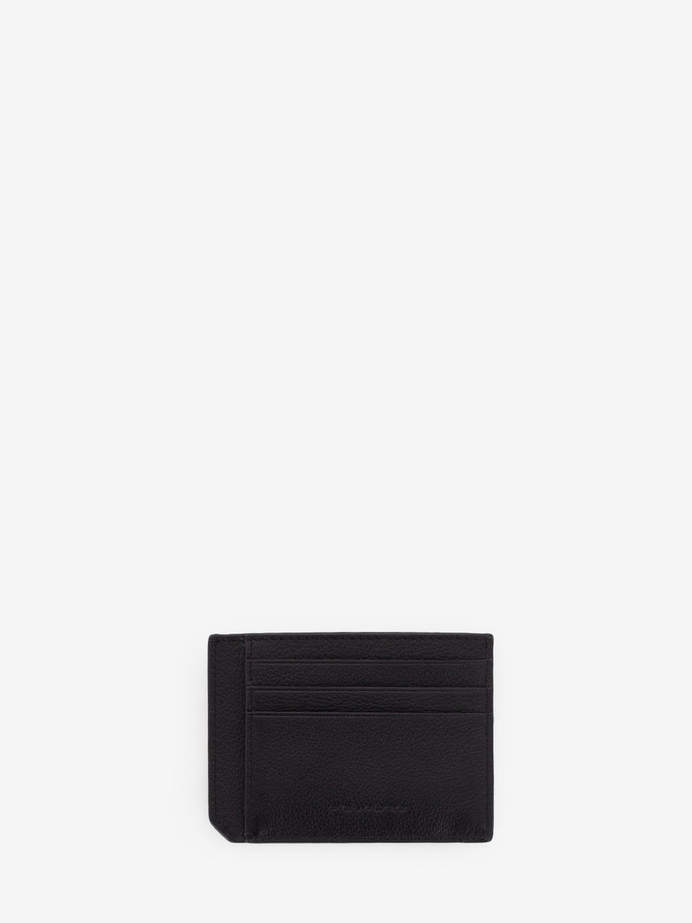 Black Hammered Leather Card Holder