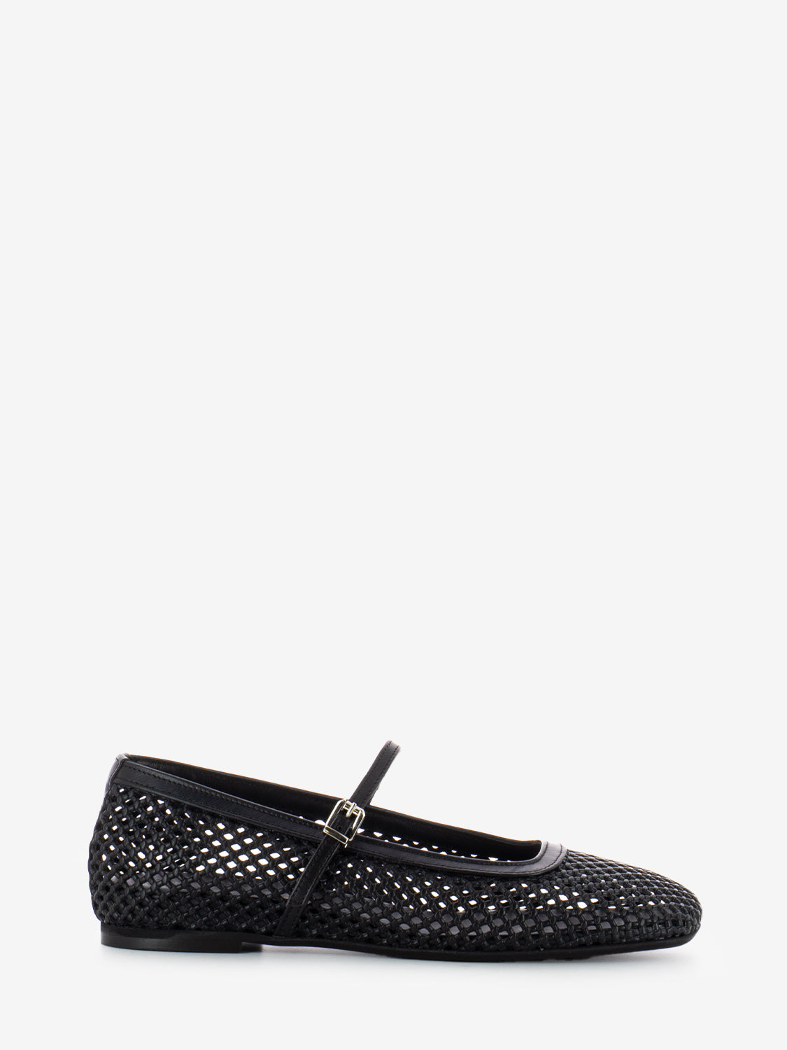 Baby ballerina with black perforated strap