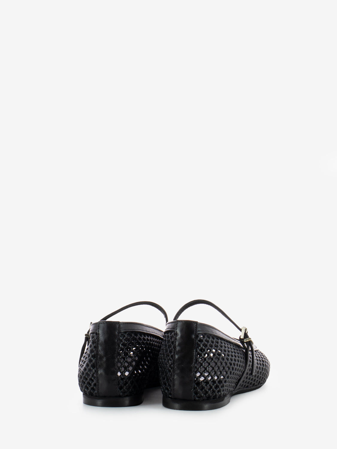 Baby ballerina with black perforated strap
