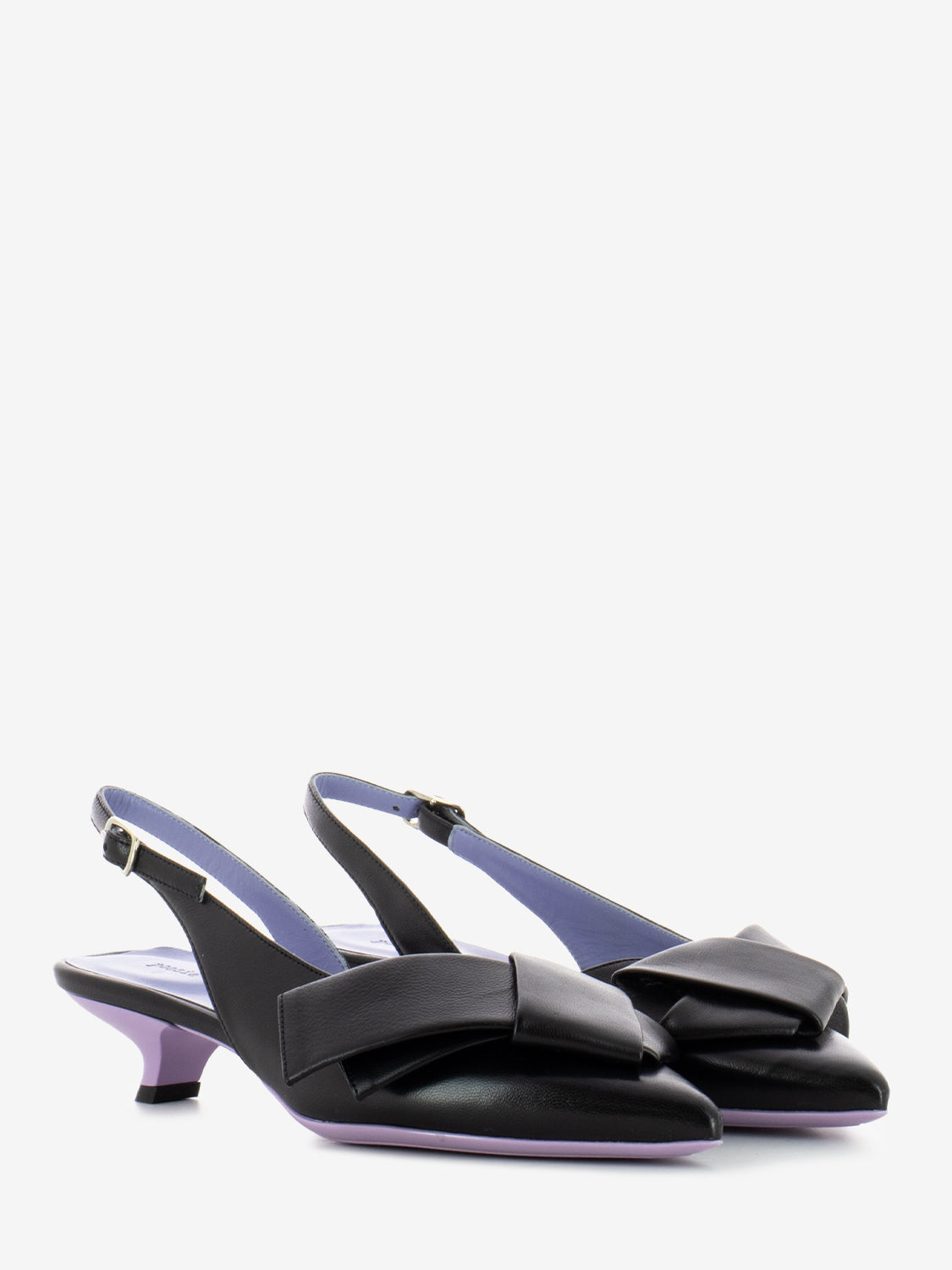 Chanel nappa with black / lilac bow