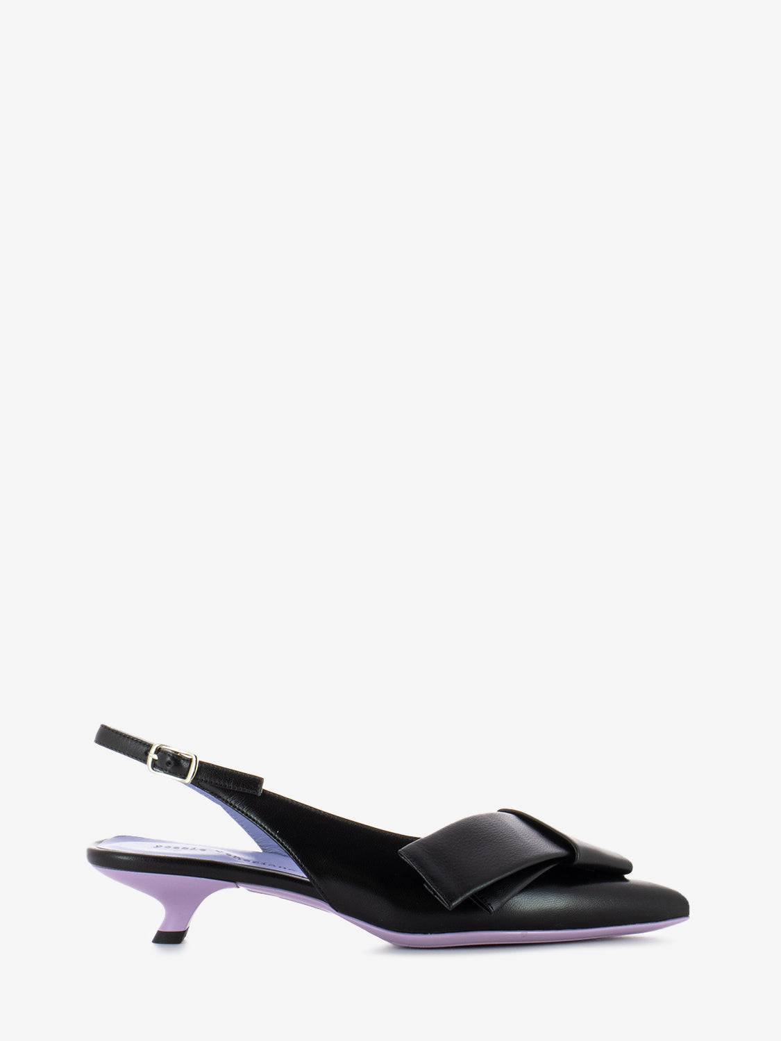 Chanel nappa with black / lilac bow