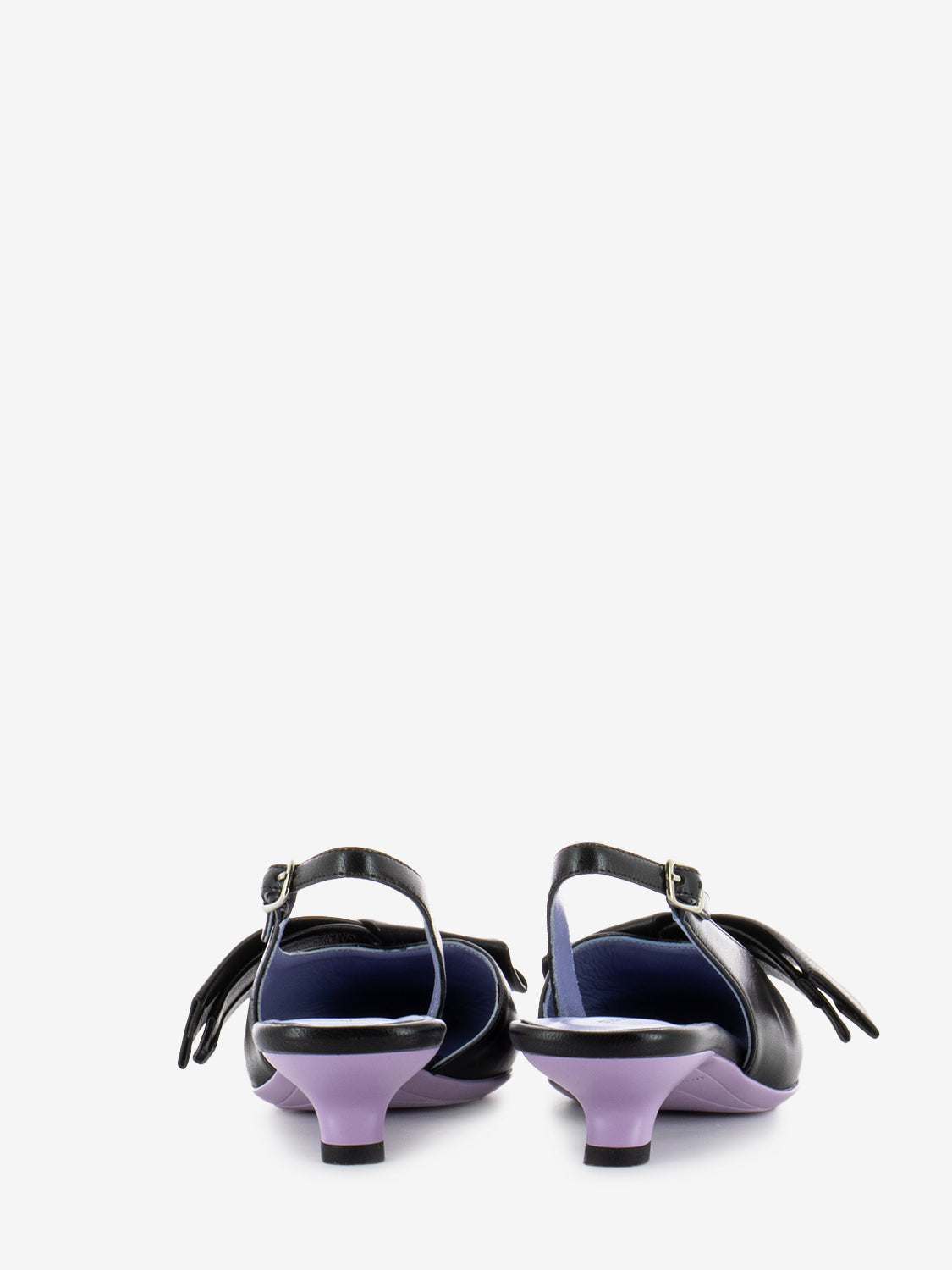 Chanel nappa with black / lilac bow