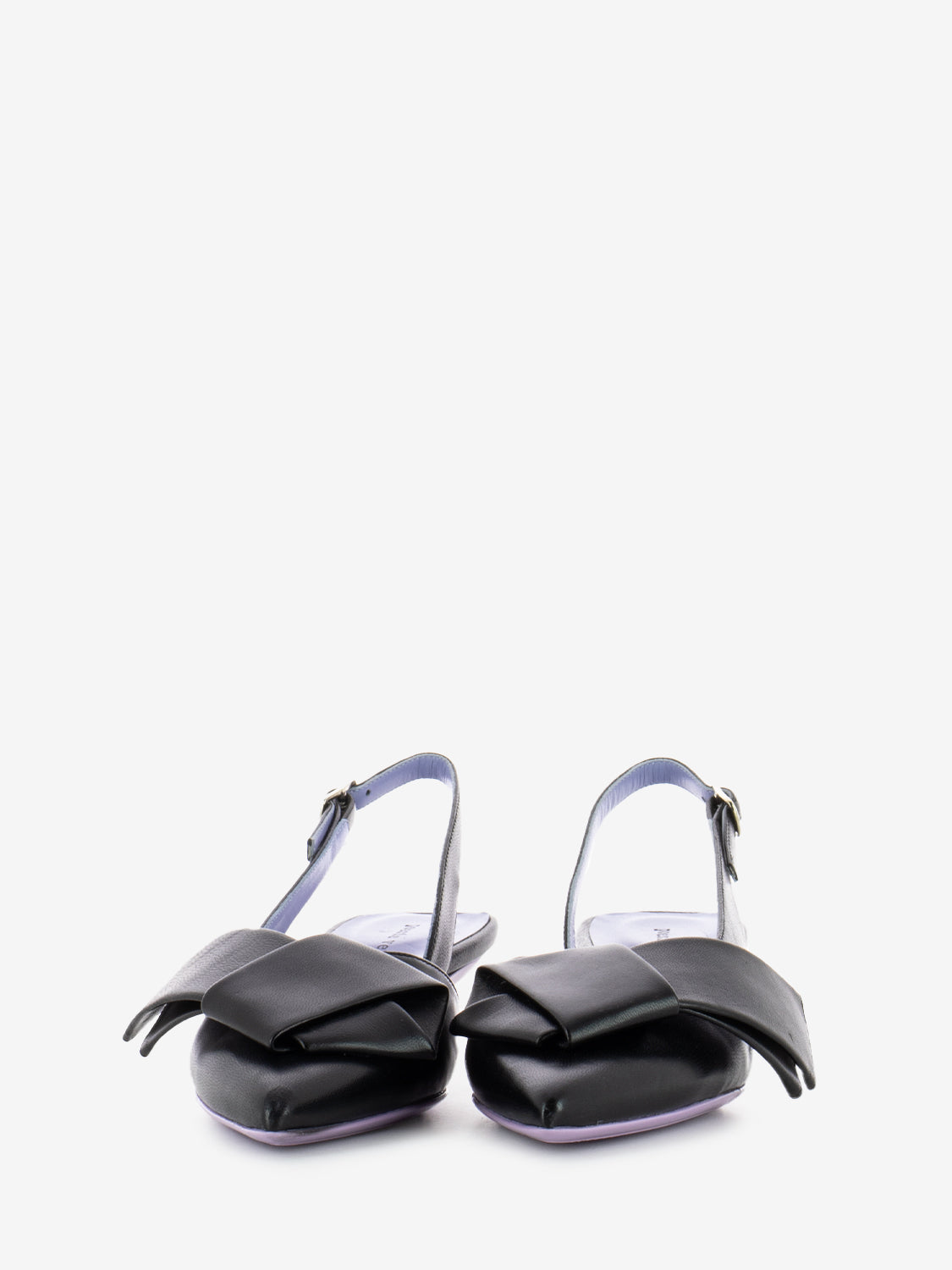 Chanel nappa with black / lilac bow