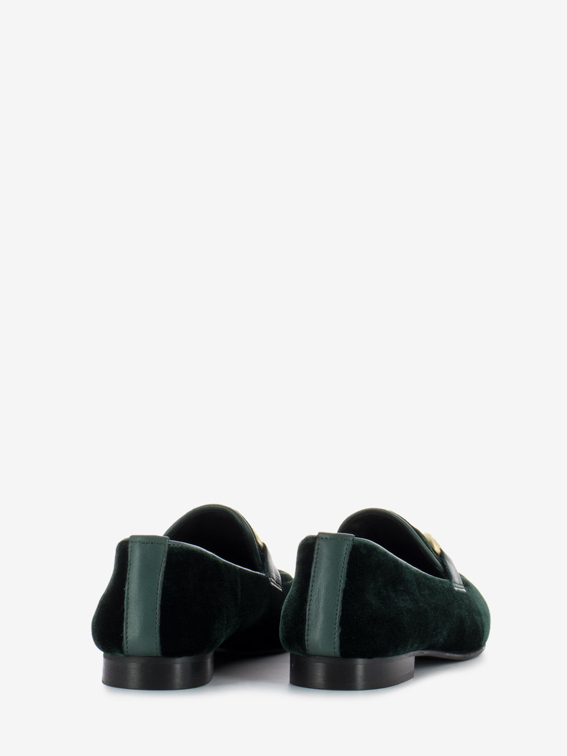 Green Velvet Moccasins