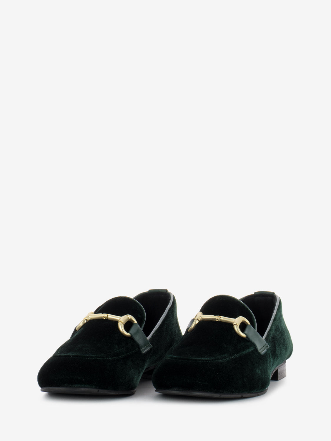 Green Velvet Moccasins