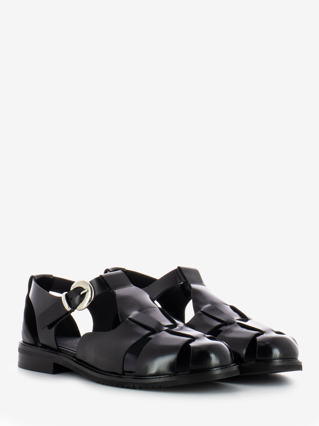 Black abrasive cage sandal