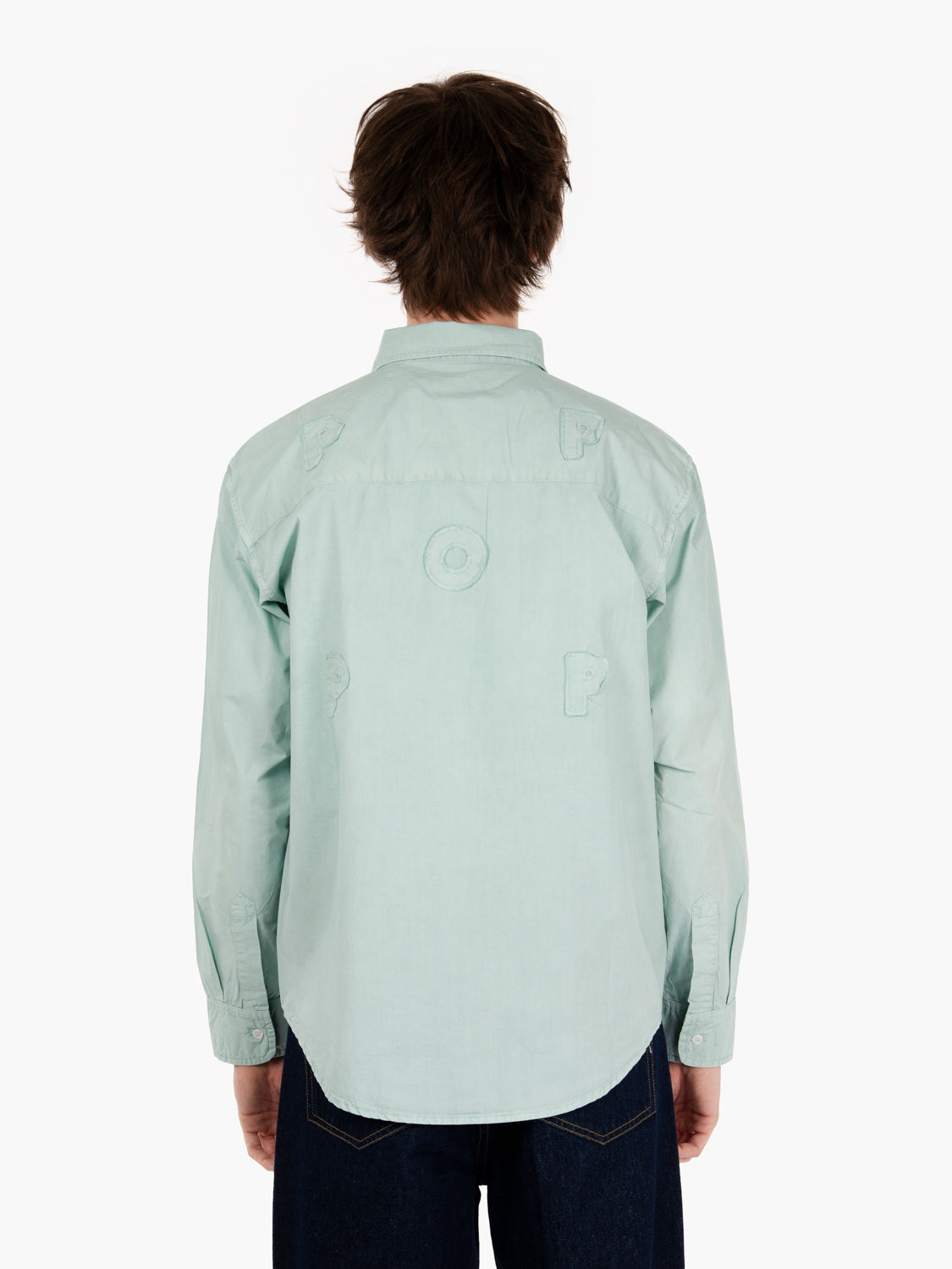 Applique Logo Shirt Blue Haze